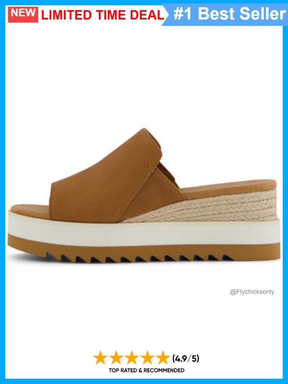 Women's Diana Mule Wedge Sandal Slip On Vegan Platform
